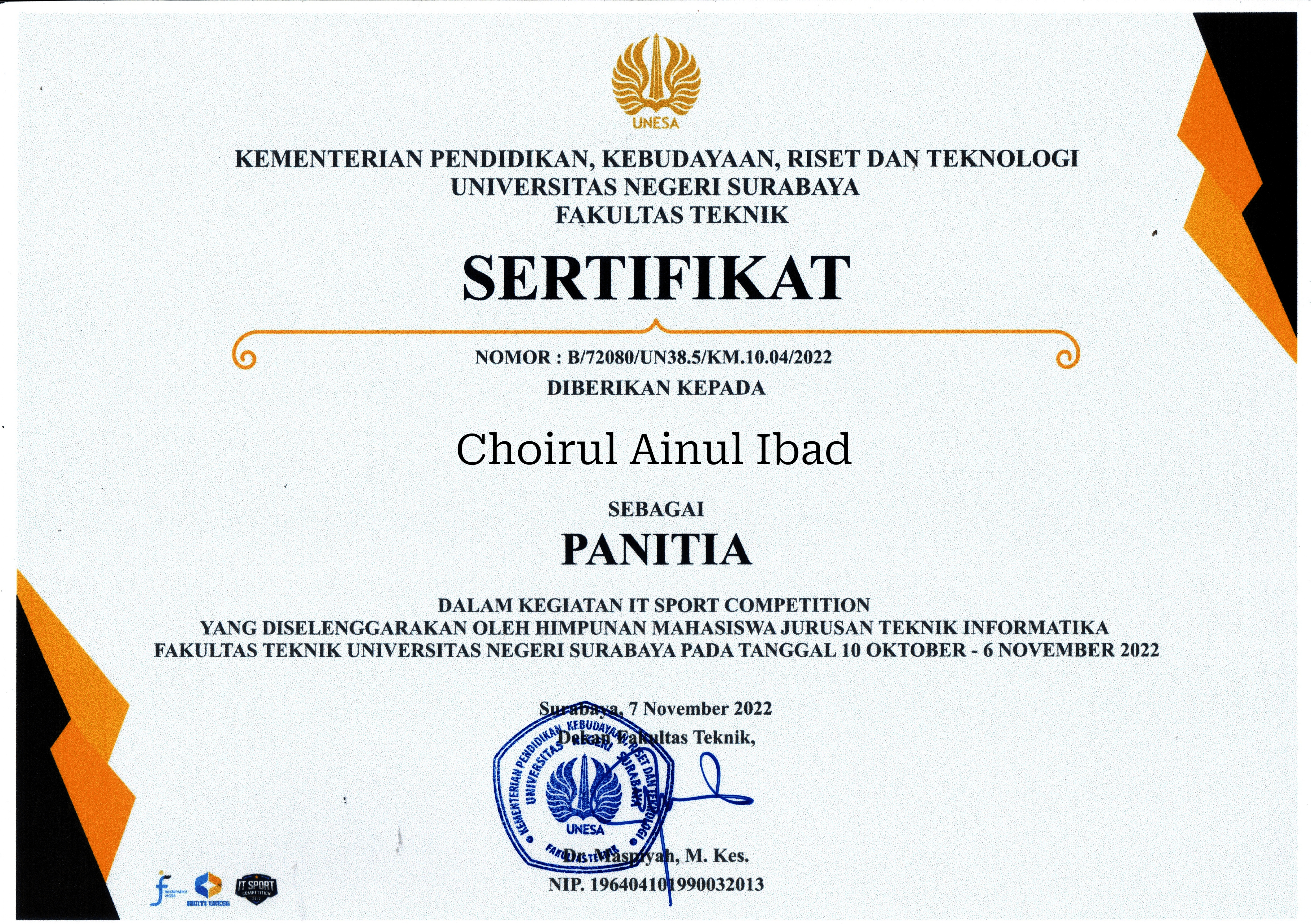 IT Sport Certificate